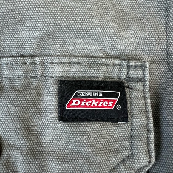 Dickies Jacket Canvas Work Chore Flannel Lined Snap Button Grey Cotton Men’s M - Picture 3 of 11